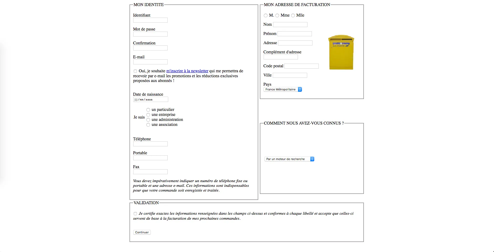 Modèle de formulaire à obtenir