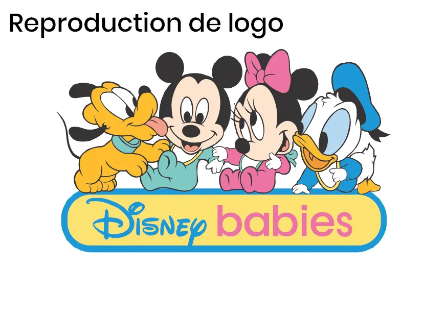 Reproduction du logo Disney Babies sur Illustrator
